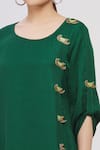 Zeel Doshi_Green Layered Tunic_at_Aza_Fashions