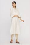 One Not Two_White Embroidered Tunic_Online_at_Aza_Fashions