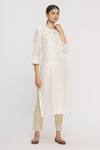 Buy_One Not Two_White Embroidered Tunic_Online_at_Aza_Fashions