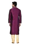 Shop_Aryavir Malhotra_Purple Silk Kurta Set _at_Aza_Fashions