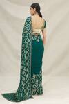 Shop Nakul Sen Green Sequin Embroidered Saree With Blouse at Aza Fashions Shop_Nakul Sen_Green Sequin Embroidered Saree With Blouse_at_Aza_Fashions