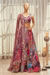 Buy_Aisha Rao_Purple Printed Lehenga Set_at_Aza_Fashions