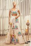 Aisha Rao_White Embroidered Lehenga Set_Online_at_Aza_Fashions