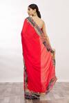 Shop_Anamika Khanna_Embroidered Saree With Unstitched Blouse Fabric_at_Aza_Fashions