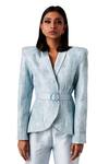 Buy_Amaare_Blue Taffeta Embellished Jacket And Pant Set_Online_at_Aza_Fashions