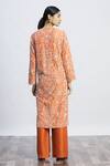 Shop_Anamika Khanna_Orange Embroidered Kurta Set_at_Aza_Fashions