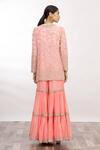 Shop Anamika Khanna Pink Embroidered Kurta Sharara Set at Aza Fashions Shop_Anamika Khanna_Pink Embroidered Kurta Sharara Set_at_Aza_Fashions