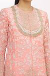 Anamika Khanna Pink Embroidered Kurta Sharara Set at Aza Fashions Anamika Khanna_Pink Embroidered Kurta Sharara Set_at_Aza_Fashions