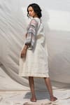Shop_Dhaari_White 100% Cotton Handwoven Dress With Inner _at_Aza_Fashions