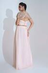Shop_suruchi parakh_Pink Georgette Crepe Lining Shantoon Embellished Sequin Tunic And Skirt Set_at_Aza_Fashions