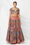 Aisha Rao_Multi Color Printed Lehenga Set_Online_at_Aza_Fashions