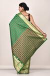 Shop_Aryavir Malhotra_Green Banarasi Cotton Silk Saree_at_Aza_Fashions