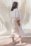 Shop_Nika by Nikasha_White Textured Cotton Dress_at_Aza_Fashions