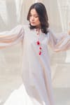 Nika by Nikasha_White Textured Cotton Dress_Online_at_Aza_Fashions