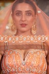 Buy_Laxmishriali_Coral Lehenga And Blouse - Dupion Print & Embroidery The Imperial Set For Women_Online_at_Aza_Fashions