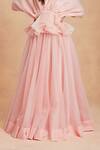 Shop_Sanjhana_Pink Organza Flared Lehenga_Online_at_Aza_Fashions