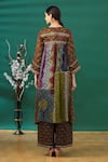Shop_Sunira Designs_Multi Color Printed And Embroidered Bandhani Panelled Front Tie-up Kurta For Women_at_Aza_Fashions