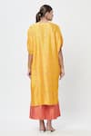 Shop_Rachana Ved_Yellow Printed U Neck Kaftan And Pant Set _at_Aza_Fashions