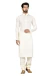 Buy_Aryavir Malhotra_White Linen Kurta Set _Online_at_Aza_Fashions