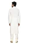 Shop_Aryavir Malhotra_White Linen Kurta Set _at_Aza_Fashions