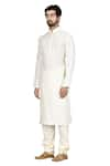 Shop_Aryavir Malhotra_White Linen Kurta Set _Online_at_Aza_Fashions