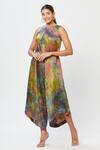 Buy_Rachana Ved_Multi Color Tie And Dye Round & Jumpsuit _at_Aza_Fashions