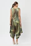 Shop_Rachana Ved_Green Tie And Dye Round & Jumpsuit  _at_Aza_Fashions