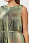 Rachana Ved_Green Tie And Dye Round & Jumpsuit  _at_Aza_Fashions