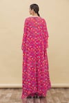Shop_Diyarajvvir_Pink Floral Motifs Scoop Neck Printed Palazzo Set With Cape _at_Aza_Fashions