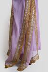 Brij_Purple Chanderi Silk Embroidered Kanchi Pintucked Kalidar Kurta Pant Set _Online_at_Aza_Fashions