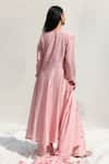 Shop_Abbaran_Pink Cotton Silk Round Embroidered Anarkali Set _at_Aza_Fashions