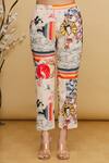 Nautanky_Multi Color Printed Japanese Round Pant Set _at_Aza_Fashions