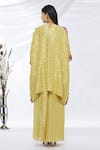 Shop_Payal Singhal_Yellow Banarasi Georgette Embroidery And Woven Thread & Kaftan Kurta & Palazzo Set _at_Aza_Fashions