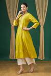 Buy_Rar Studio_Yellow Butterfly Motif Embroidered Tunic_Online_at_Aza_Fashions