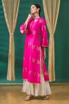 Buy_Rar Studio_Pink Butterfly Embroidered Tunic_Online_at_Aza_Fashions
