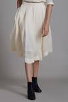 Shop_Mati_Off White Linen Flared Skirt_Online_at_Aza_Fashions