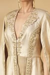 Buy_Supria Munjal_Gold Embroidered Jacket And Pant Set_Online_at_Aza_Fashions