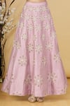 Masumi Mewawalla_Purple Embroidered Floral Buttas Round Lehenga And Blouse _at_Aza_Fashions