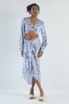 Reistor_Purple Bemberg Satin Printed Floral Sarong For Women_Online_at_Aza_Fashions