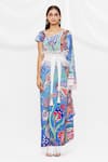 Buy_Pria Kataria Puri_Blue Crepe Embellished Floral Asymmetric Pattern Kaftan  _Online_at_Aza_Fashions