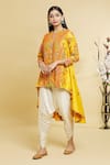 Buy_Debyani + Co_Yellow Embroidered Jacket And Pant Set_Online_at_Aza_Fashions