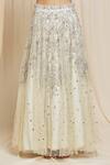 Izzumi Mehta_Ivory Net Embroidered Floral Round Hand Lehenga Choli Set _Online_at_Aza_Fashions