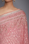 Buy_RI.Ritu Kumar_Pink Silk Chinon Embroidered Saree _Online_at_Aza_Fashions