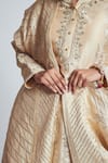 Sheetal Batra_Beige Chanderi Silk Round Kurta Sharara Set _at_Aza_Fashions