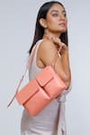 Buy_The House of Ganges_Pink Stormi Vegan Leather Sling _at_Aza_Fashions