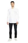 Buy_Noonoo_White Giza Cotton Shirt _Online_at_Aza_Fashions