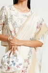 Payal Pratap_Beige Chanderi Embroidered Saree _at_Aza_Fashions