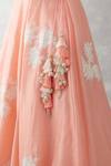 Devnaagri_Pink Raw And Organza Embroidery Thread V Placement Floral Lehenga Set _at_Aza_Fashions