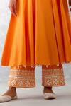 Buy Devnaagri Orange Organza, Satin, , Chanderi Embroidery Anarkali Palazzo Set Online at Aza Fashions Buy_Devnaagri_Orange Organza, Satin, , Chanderi Embroidery Anarkali Palazzo Set _Online_at_Aza_Fashions