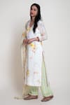 Buy_Abbaran_White Cotton Silk Printed Digital Round Floral Kurta Palazzo Set _Online_at_Aza_Fashions